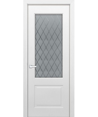 Дверь с ПВХ покрытием Эмма 55 ДО (Софт Белый, Гравировка) Дверь с ПВХ покрытием Эмма 55 ДО (Софт Белый, Гравировка)