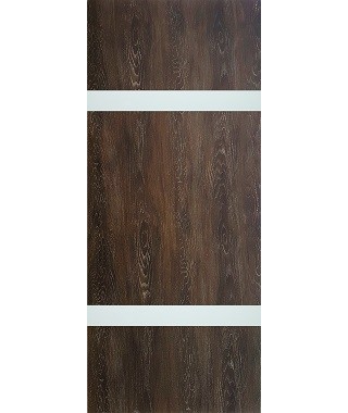 Дверь из экошпона Платинум П-6 Шале мореный (Белый лакобель)